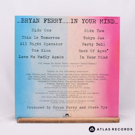 Bryan Ferry - In Your Mind - LP Vinyl Record - EX/VG+