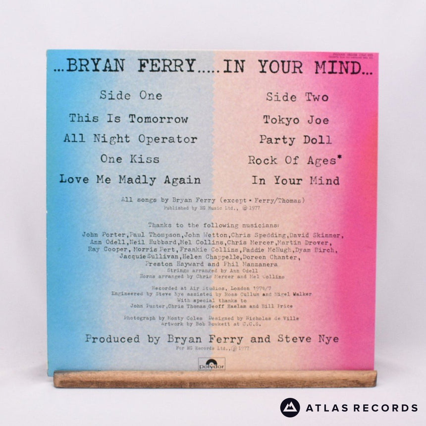 Bryan Ferry - In Your Mind - LP Vinyl Record - EX/VG+