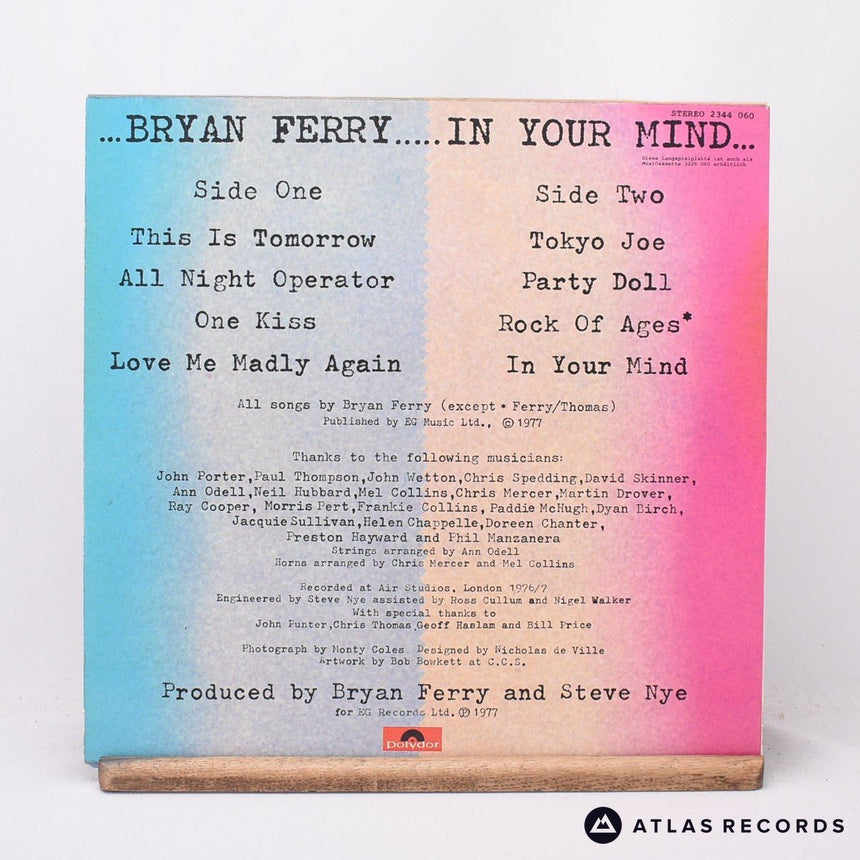 Bryan Ferry - In Your Mind - LP Vinyl Record - EX/EX