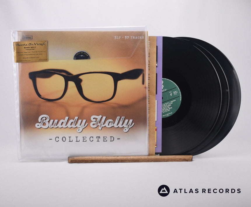 Buddy Holly Collected 3 x LP Vinyl Record - Front Cover & Record