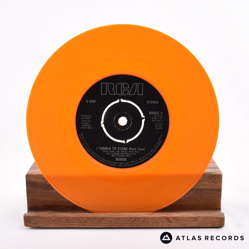 Budgie - I Turned To Stone - Orange 7" Vinyl Record - VG+
