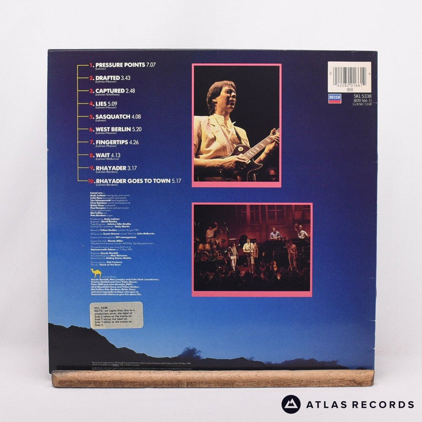Camel - Pressure Points - Camel Live In Concert - LP Vinyl Record - EX/EX