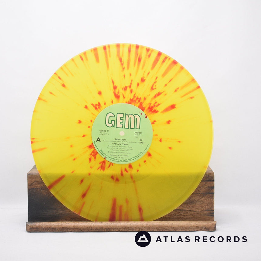 Captain Zorro - Phantasm - Yellow/Red Splatter Promo 12" Vinyl Record - VG+/EX
