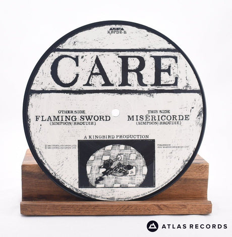 Care - Flaming Sword - Picture Disc 7" Vinyl Record - EX