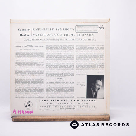Carlo Maria Giulini - «Unfinished» Symphony - LP Vinyl Record - VG+/EX