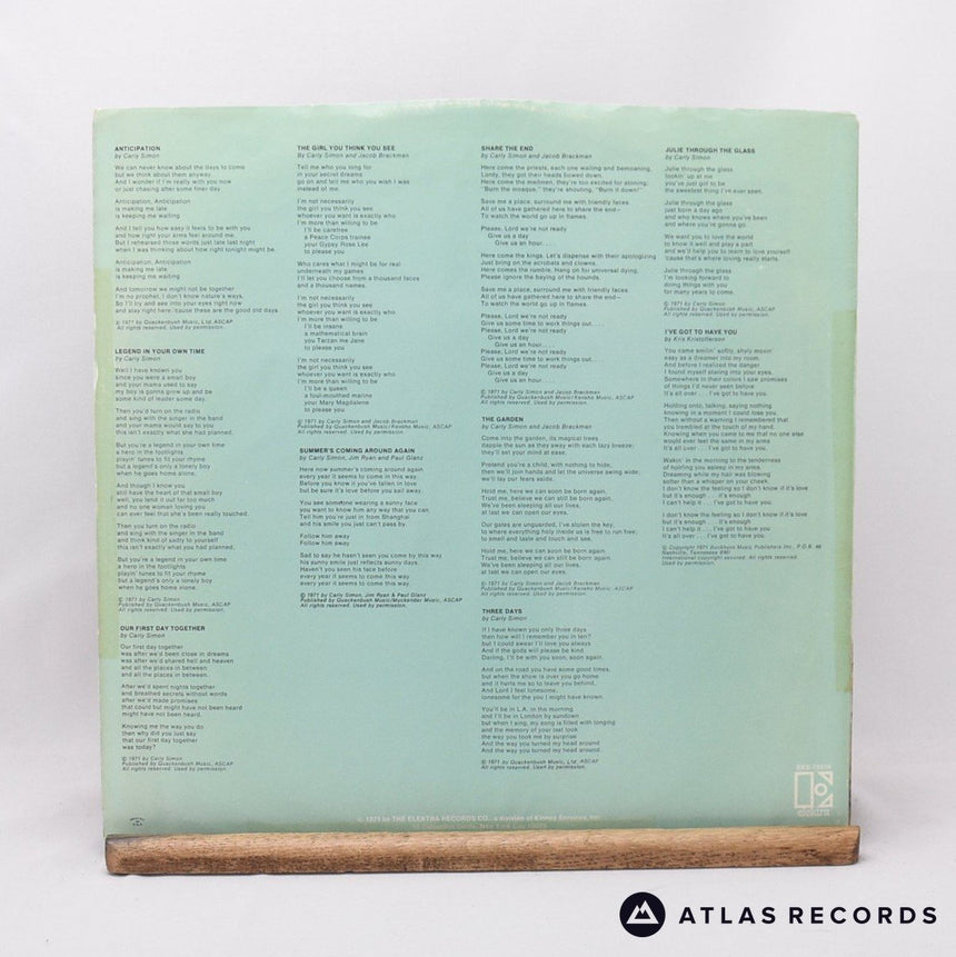 Carly Simon - Anticipation - Repress LP Vinyl Record - VG+/VG+