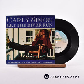 Carly Simon Let The River Run 7" Vinyl Record - Front Cover & Record