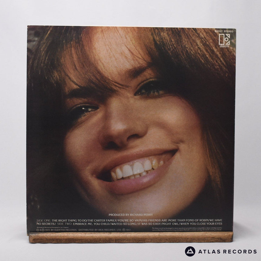 Carly Simon - No Secrets - LP Vinyl Record - EX/EX