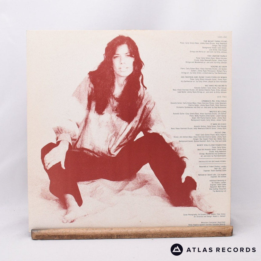Carly Simon - No Secrets - LP Vinyl Record - EX/VG+