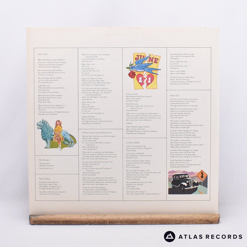 Carpenters - A Song For You - Textured Sleeve LP Vinyl Record - VG+/EX