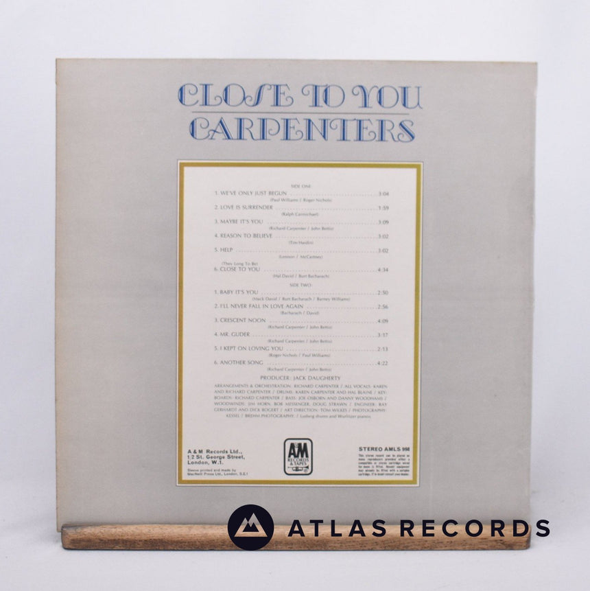 Carpenters - Close To You - LP Vinyl Record - EX/EX