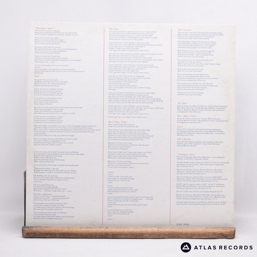 Cat Stevens - Foreigner - Lyric Sheet LP Vinyl Record - VG/VG+
