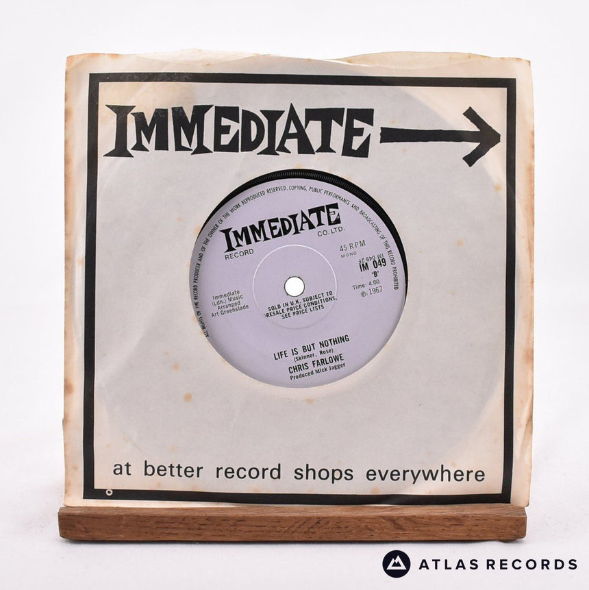 Chris Farlowe - Yesterday's Papers - Mono 7" Vinyl Record - VG+/EX