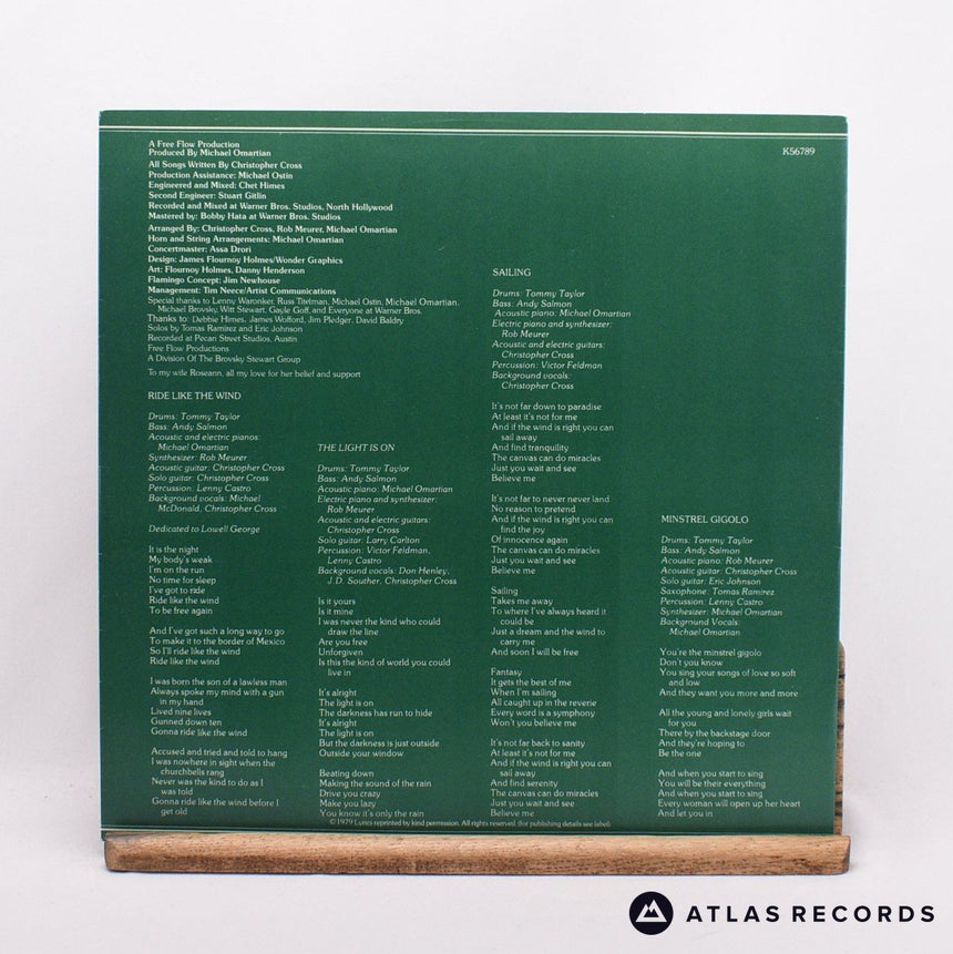 Christopher Cross - Christopher Cross - Strawberry LP Vinyl Record - EX/EX