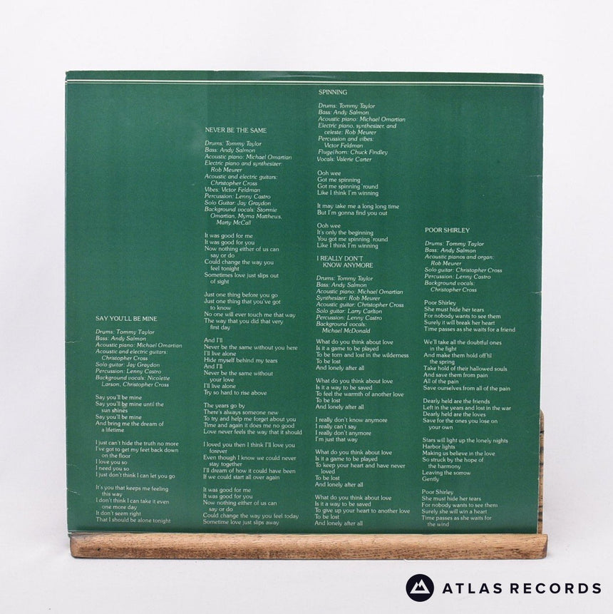 Christopher Cross - Christopher Cross - Strawberry LP Vinyl Record - VG+/EX