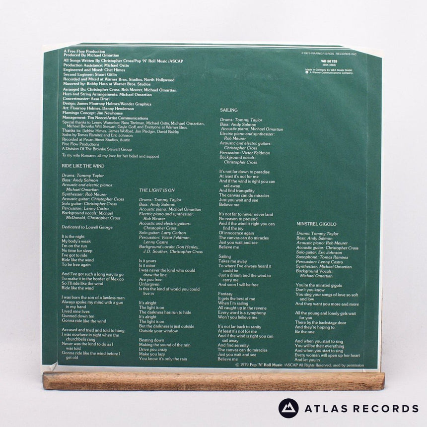 Christopher Cross - Christopher Cross - LP Vinyl Record - VG+/VG+