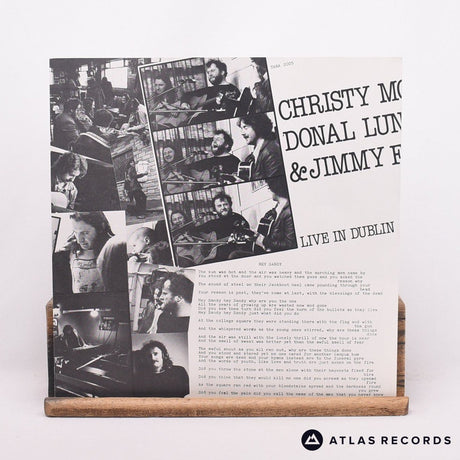 Christy Moore - Live In Dublin - Lyric Sheet Ireland LP Vinyl Record - EX/EX