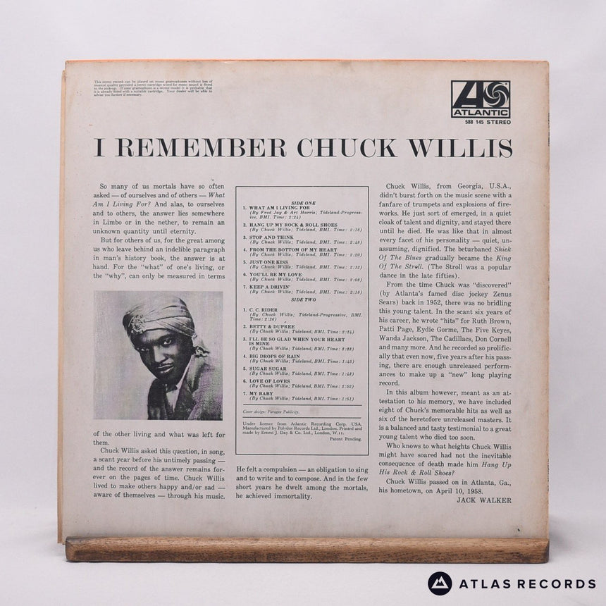 Chuck Willis - I Remember Chuck Willis - LP Vinyl Record - VG+/EX