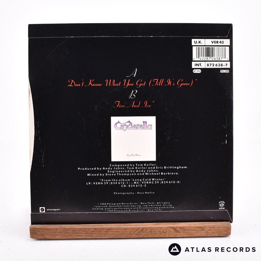 Cinderella - Don't Know What You Got - 7" Vinyl Record - EX/EX