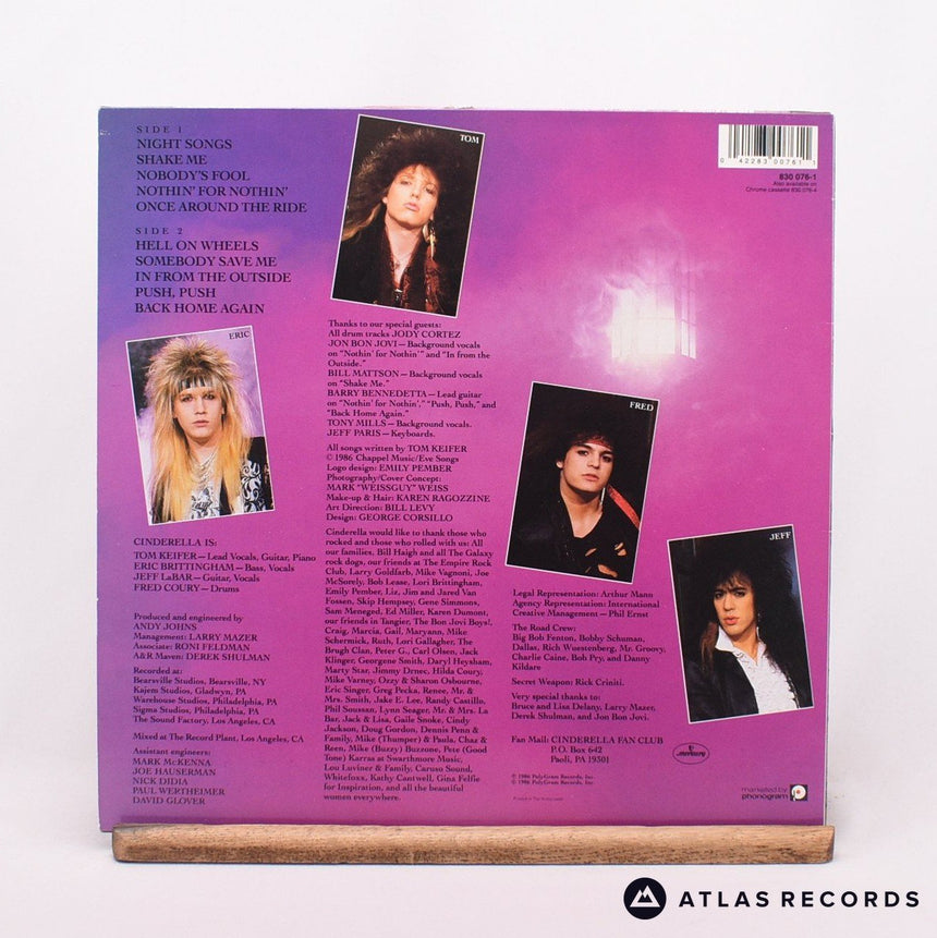 Cinderella - Night Songs - 1Y1 2Y1 LP Vinyl Record - VG+/EX