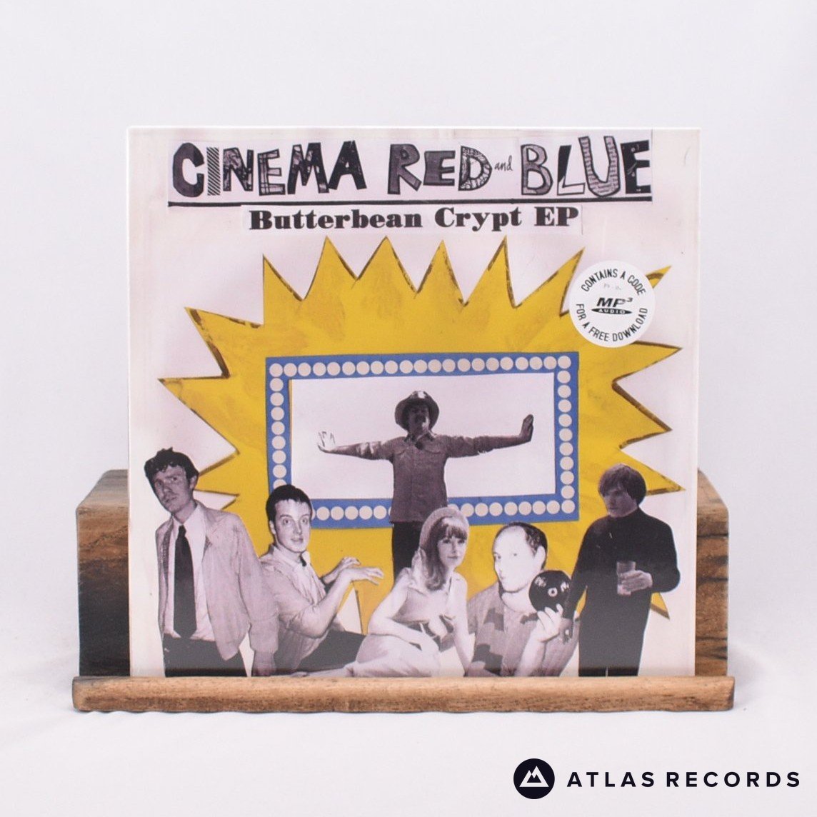 Cinema Red and Blue Butterbean Crypt EP 10" Vinyl Record - Front Cover & Record