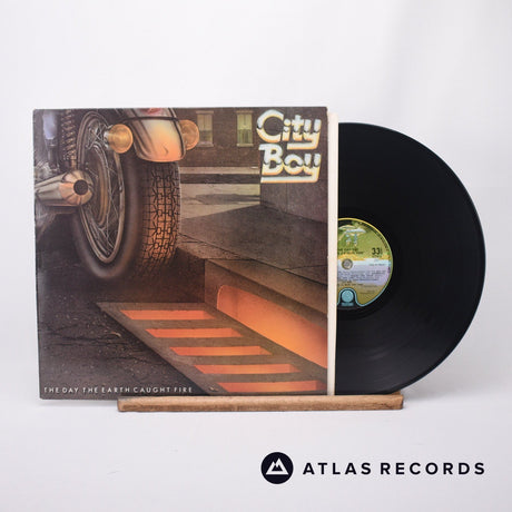 City Boy The Day The Earth Caught Fire LP Vinyl Record - Front Cover & Record