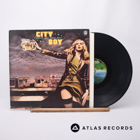 City Boy Young Men Gone West LP Vinyl Record - Front Cover & Record