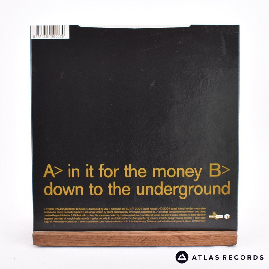 Client - In It For The Money - Blue Limited Edition 7" Vinyl Record - NM/EX