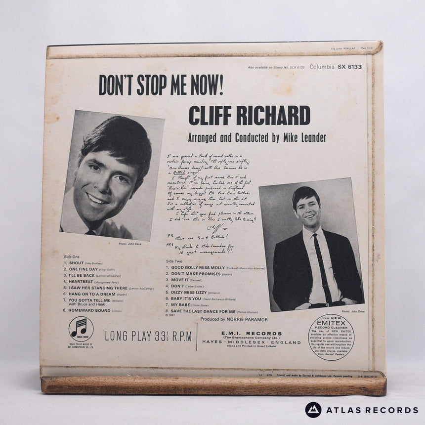 Cliff Richard - Don't Stop Me Now! - LP Vinyl Record - VG/VG+