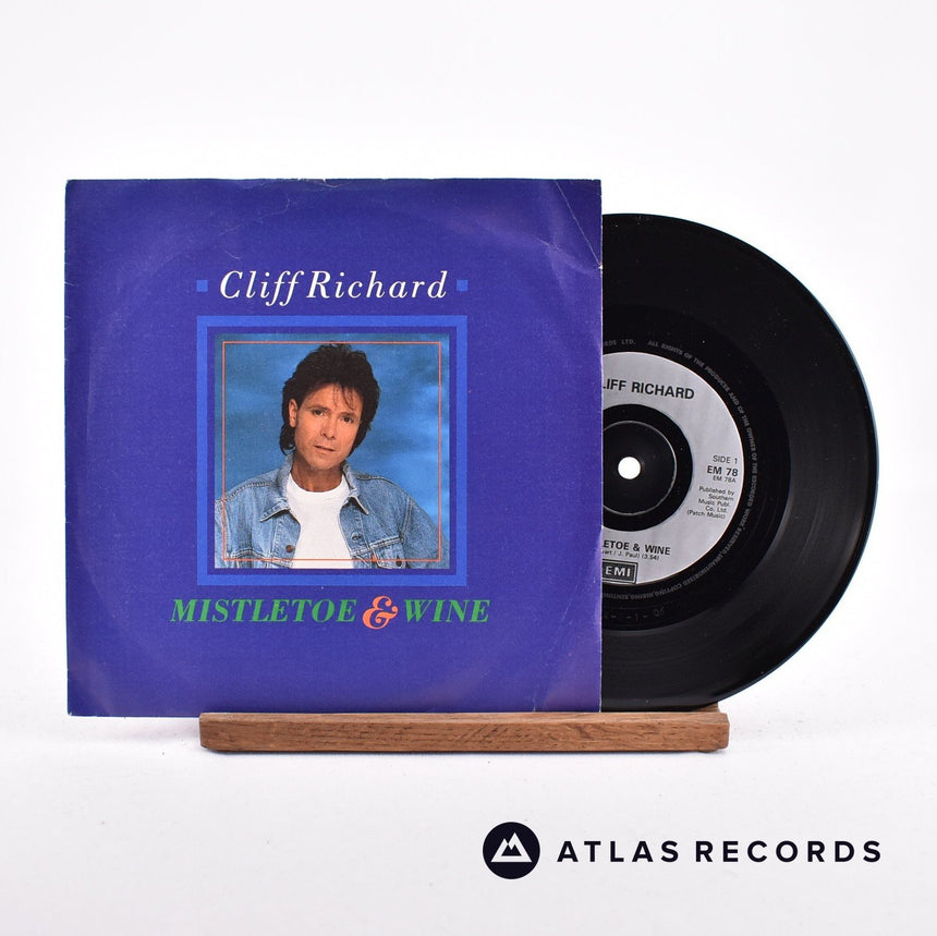 Cliff Richard Mistletoe & Wine 7" Vinyl Record - Front Cover & Record