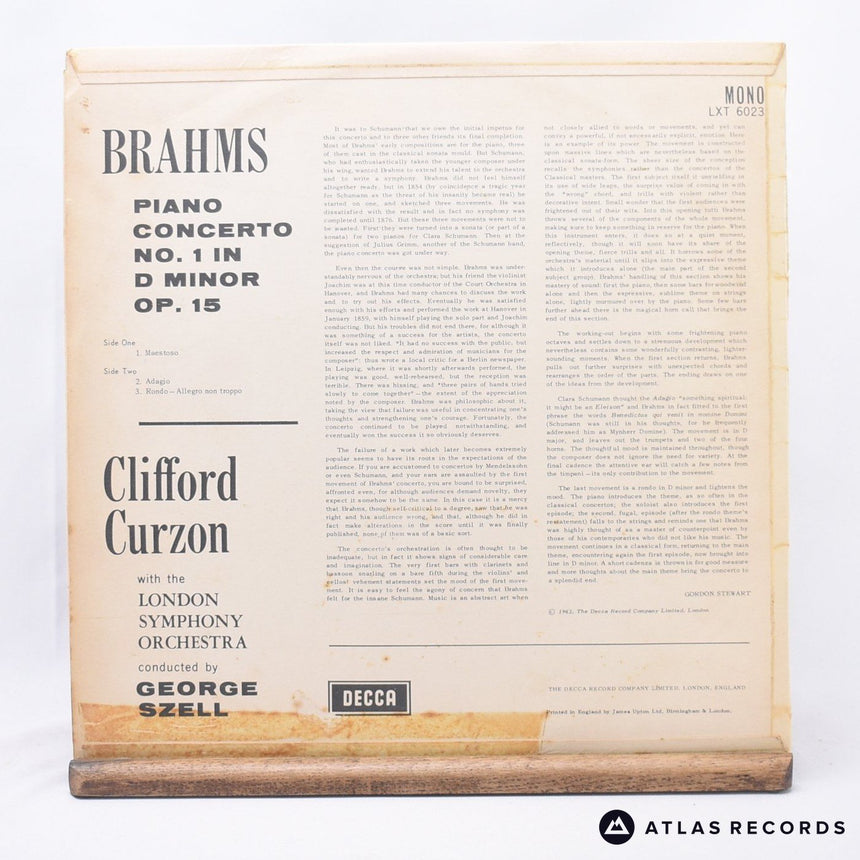 Clifford Curzon - Piano Concerto No. 1 - LP Vinyl Record - VG+/VG+