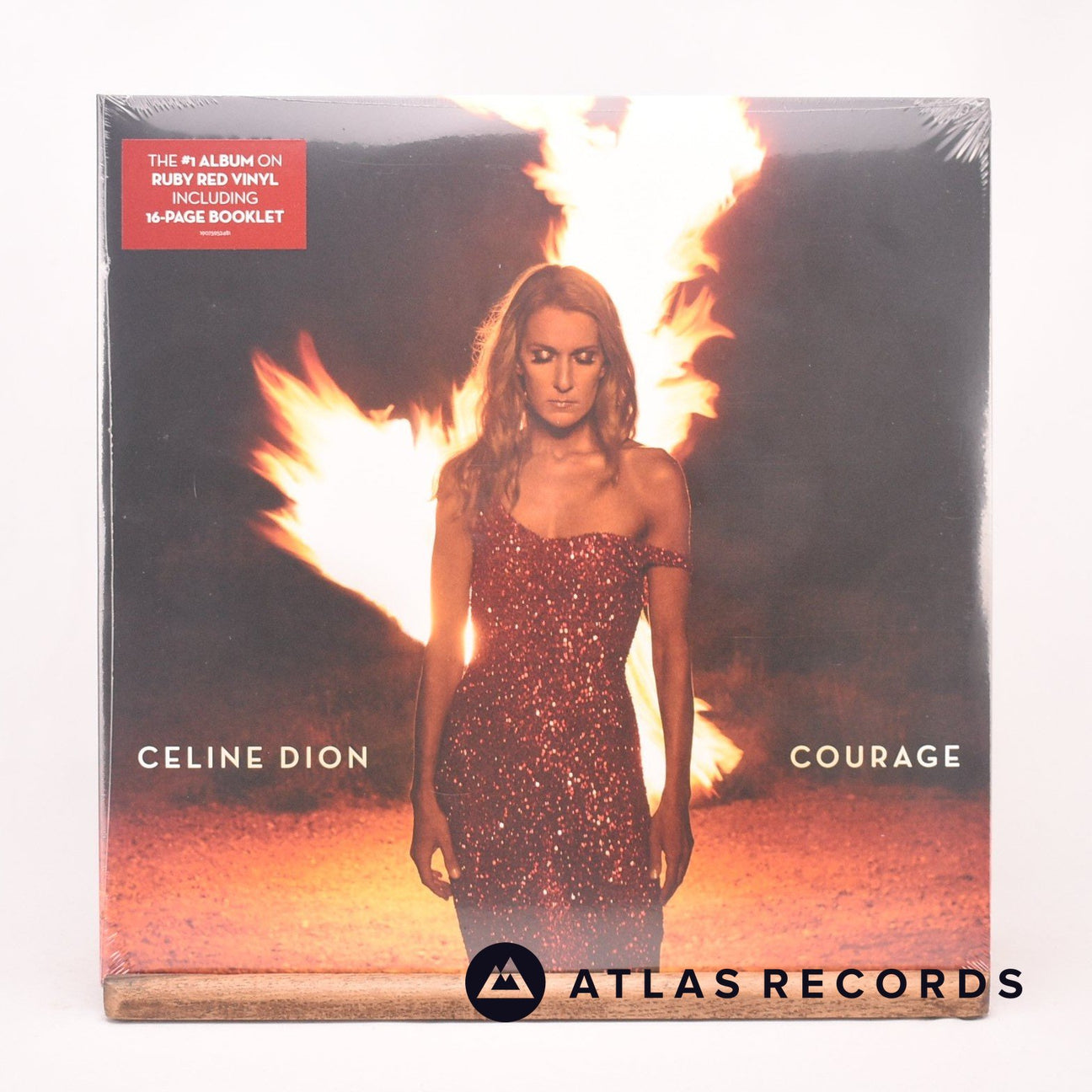 Céline Dion Courage Double LP Vinyl Record - Front Cover & Record