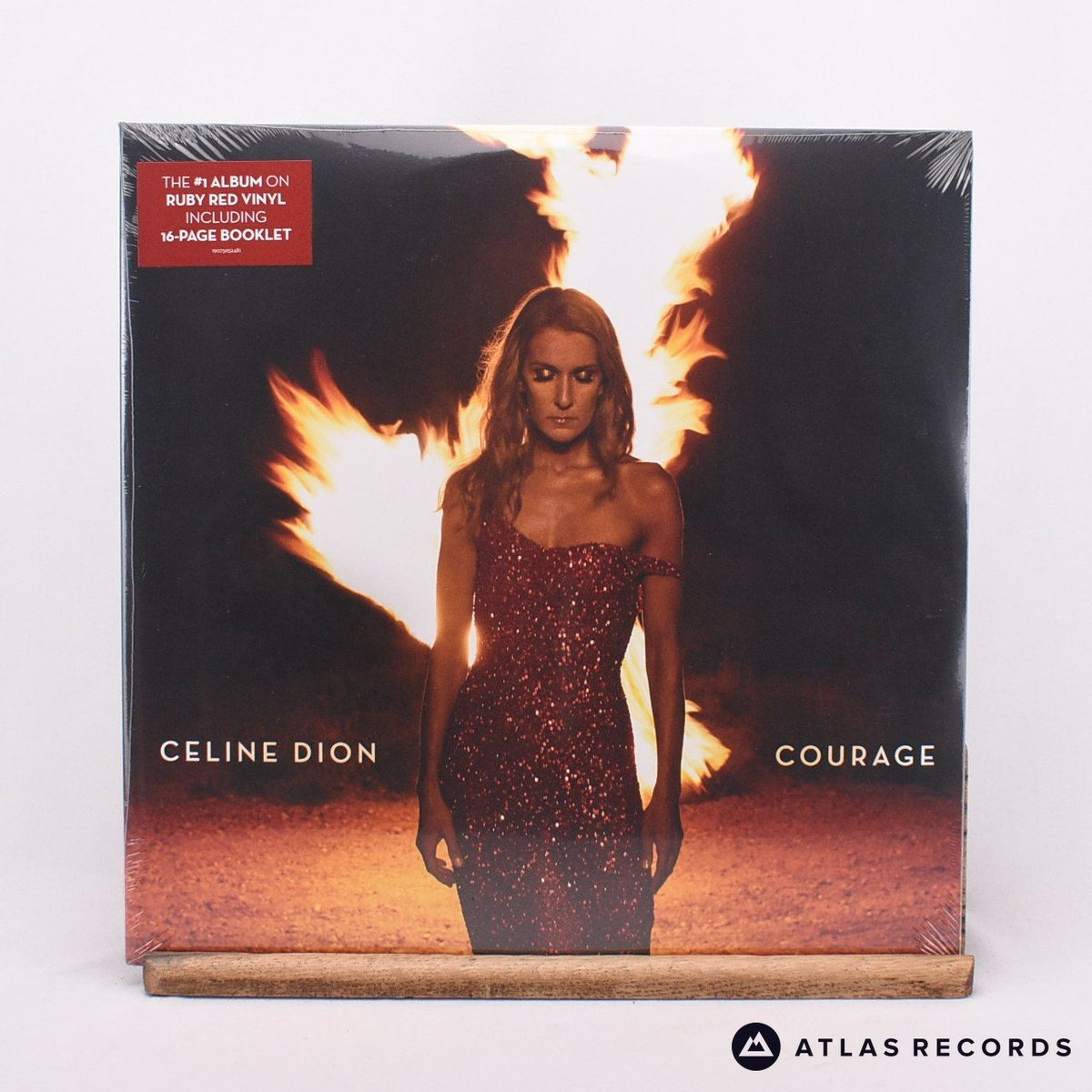 Céline Dion Courage 2 x LP Vinyl Record - Front Cover & Record