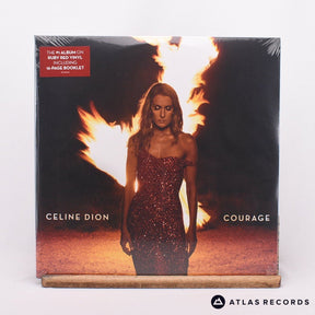 Céline Dion Courage 2 x LP Vinyl Record - Front Cover & Record