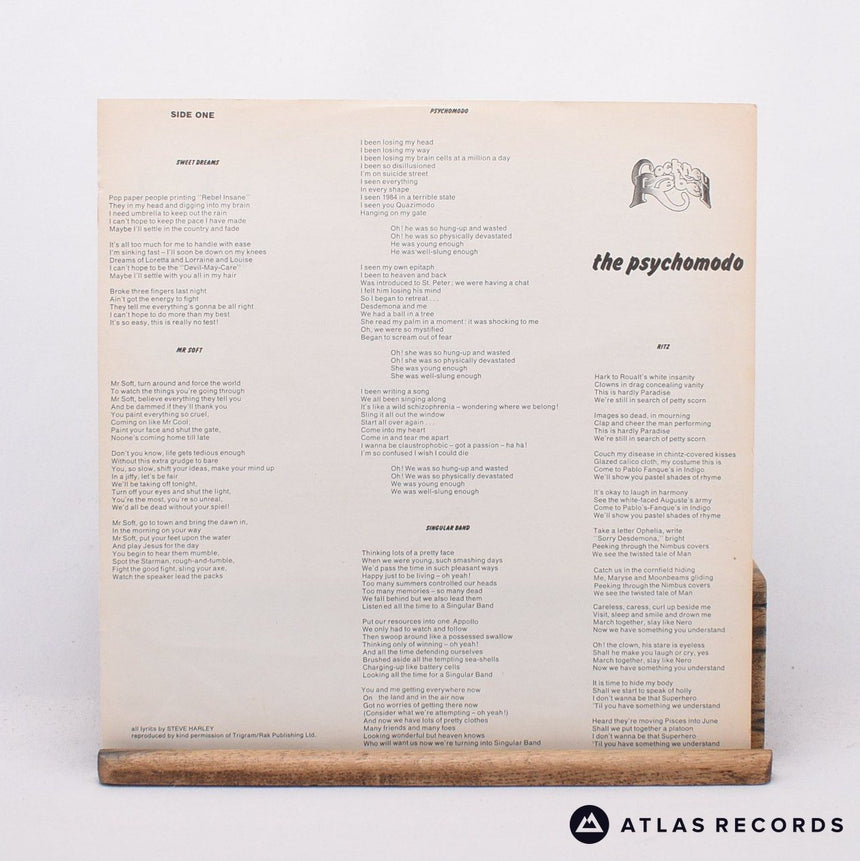 Cockney Rebel - The Psychomodo - Lyric Sheet LP Vinyl Record - VG+/VG+