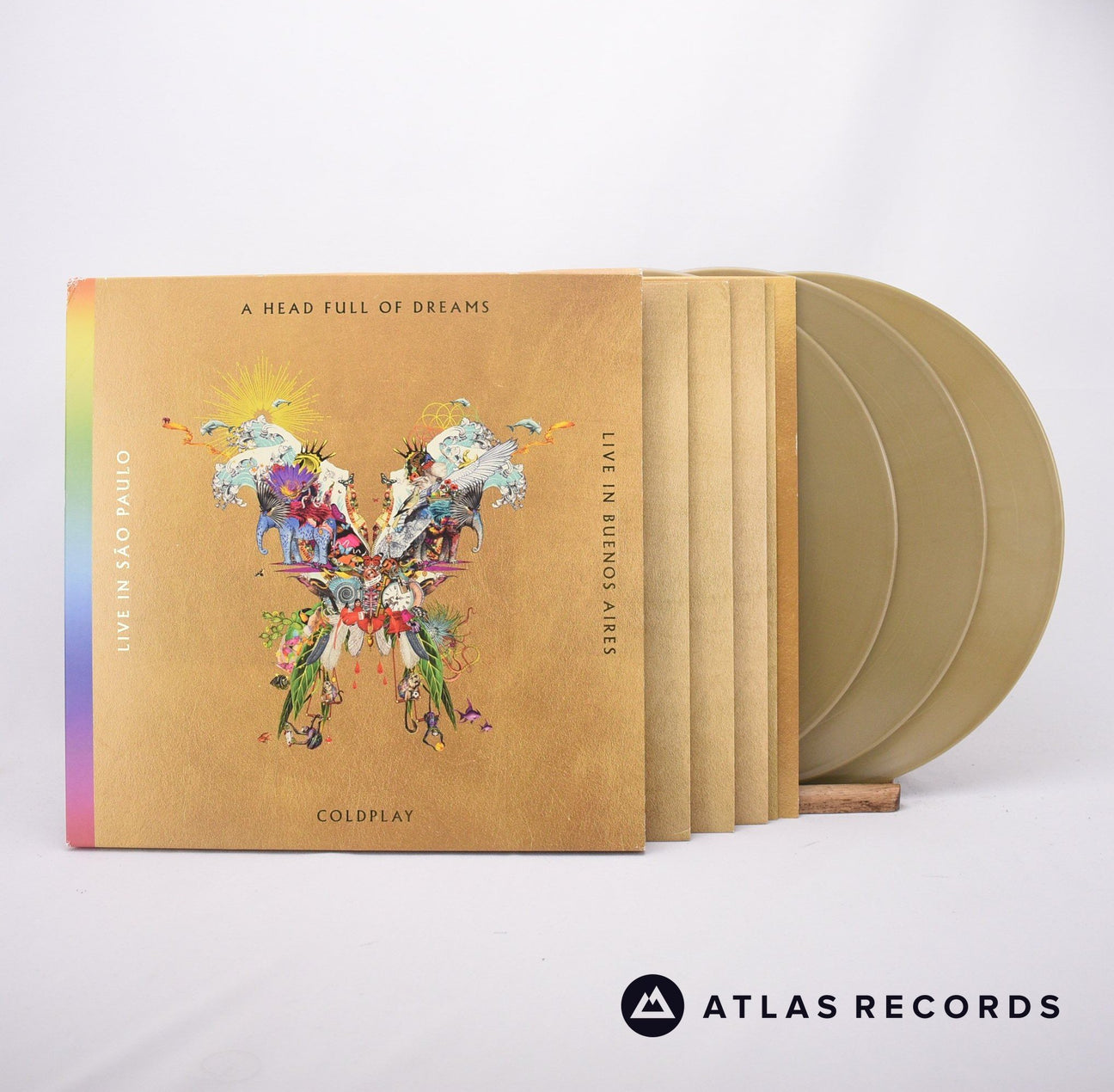 Coldplay Live In Buenos Aires 3 x LP + 2 x DVD Vinyl Record - Front Cover & Record