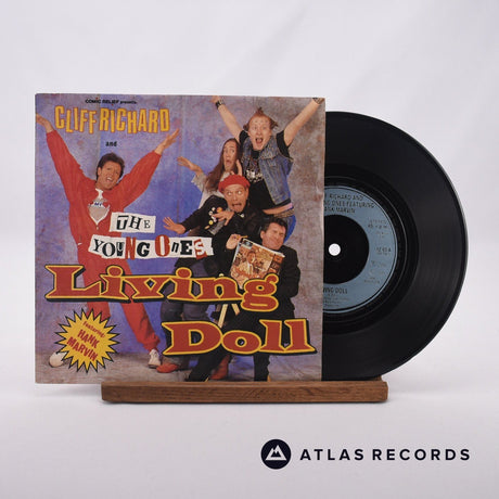 Comic Relief Living Doll 7" Vinyl Record - Front Cover & Record