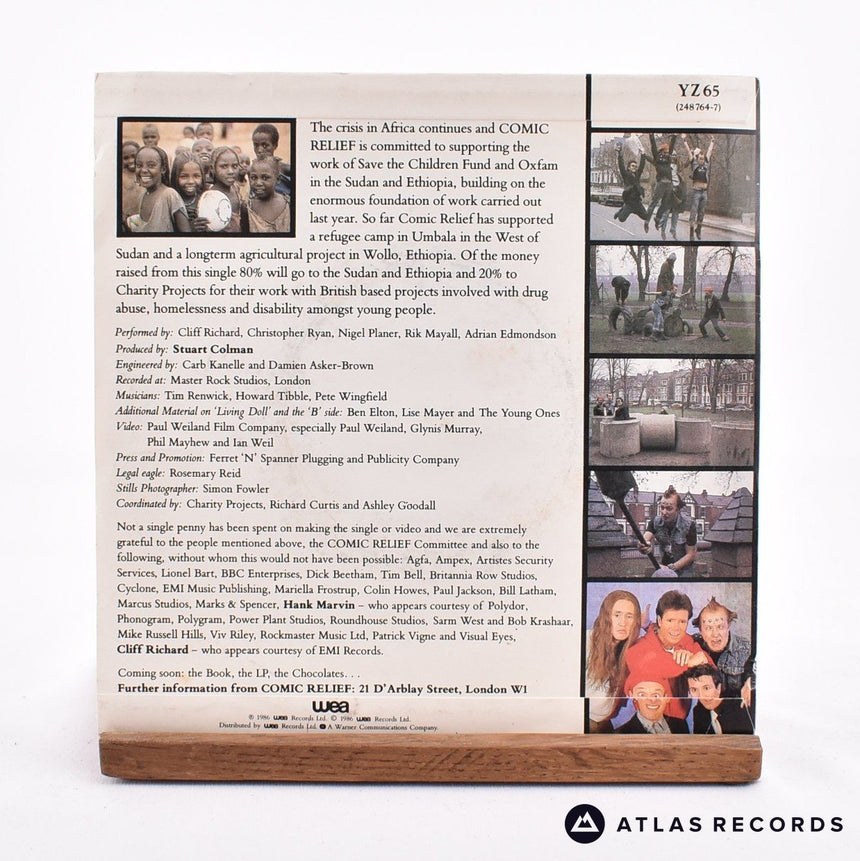 Comic Relief - Living Doll - 7" Vinyl Record - EX/EX