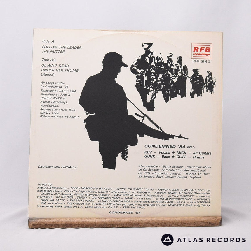 Condemned 84 - Oi! Ain't Dead EP - Porky A1 B1 12" Vinyl Record - VG+/VG+