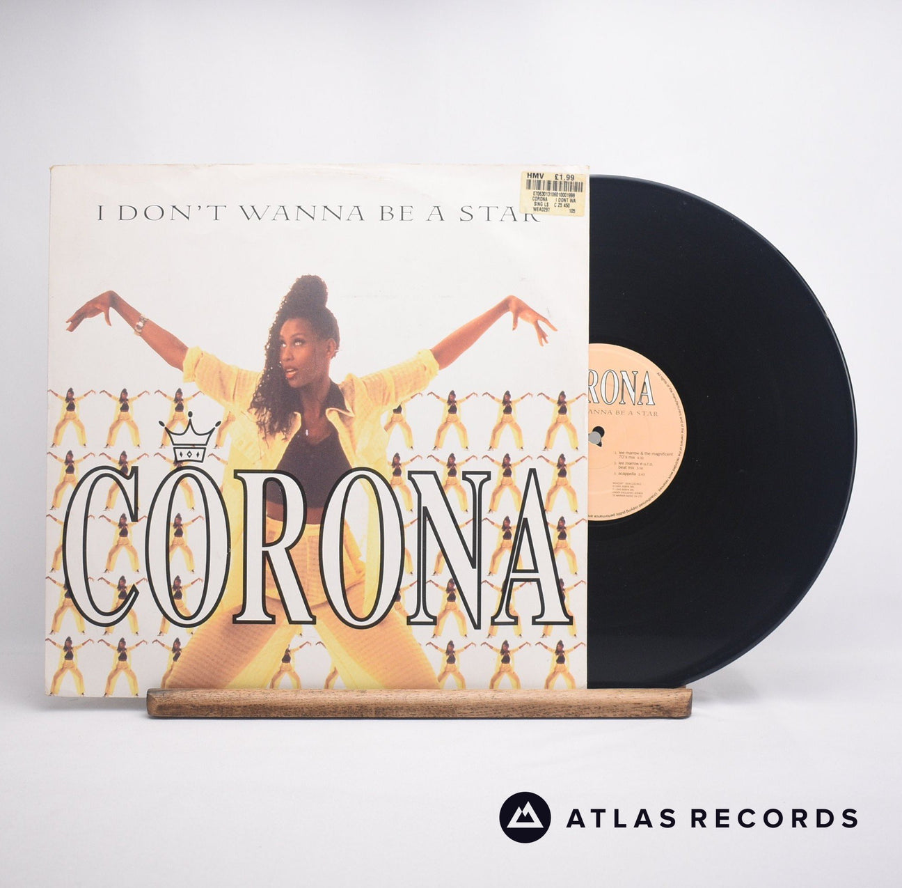 Corona I Don't Wanna Be A Star 12" Vinyl Record - Front Cover & Record