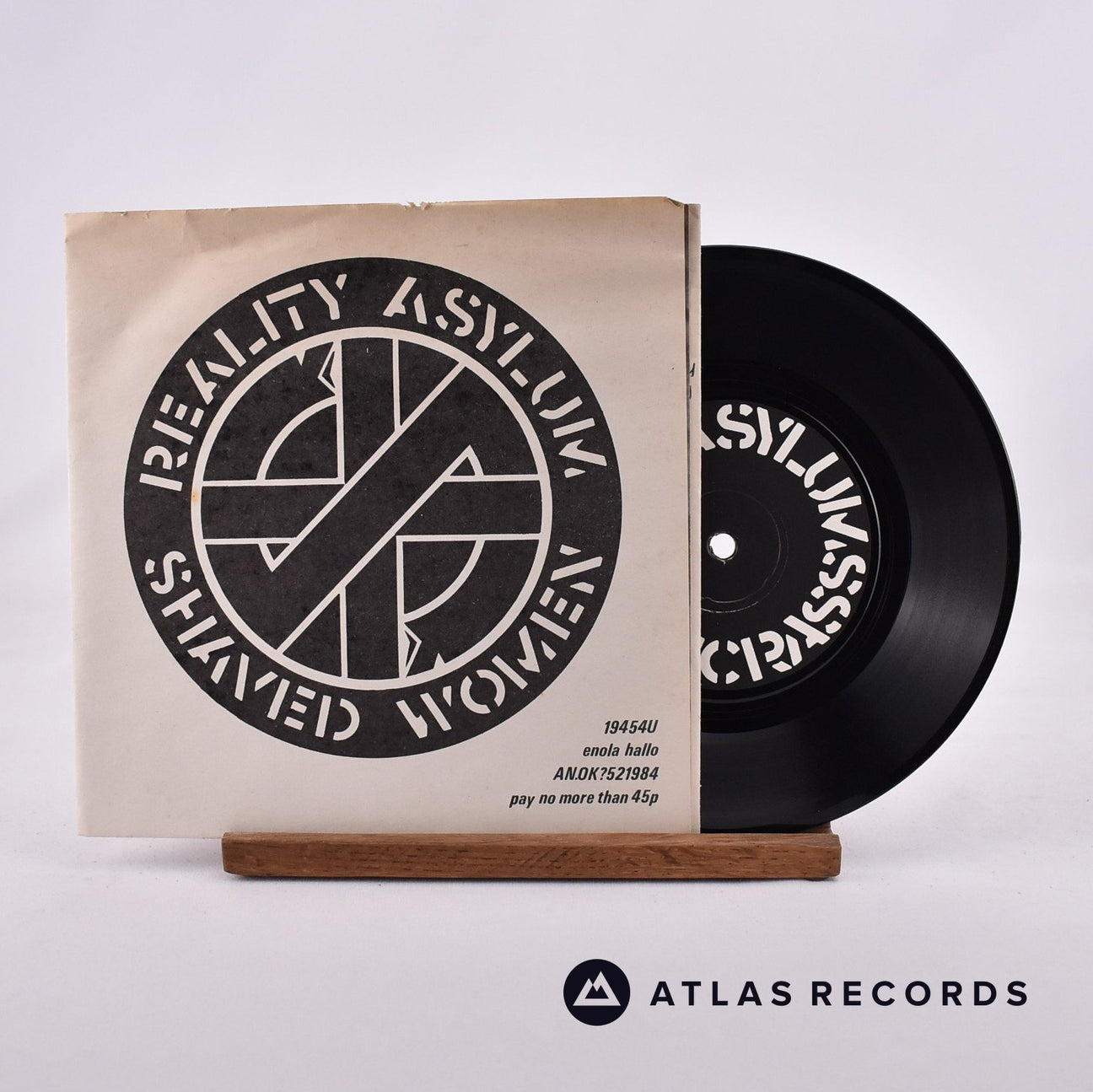 Crass Reality Asylum 7" Vinyl Record - Front Cover & Record