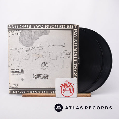 Crass Stations Of The Crass 2 x 12" Vinyl Record - Front Cover & Record