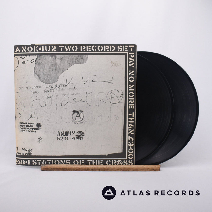 Crass Stations Of The Crass 2 x 12" Vinyl Record - Front Cover & Record
