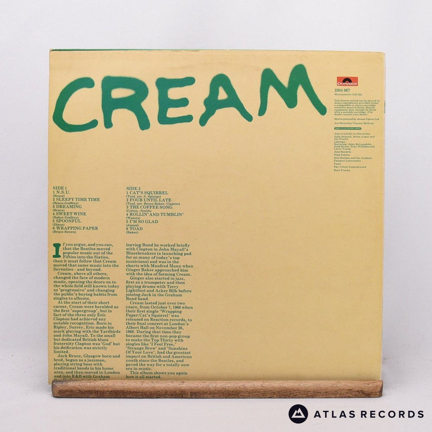 Cream - Cream - Reissue LP Vinyl Record - VG+/VG+