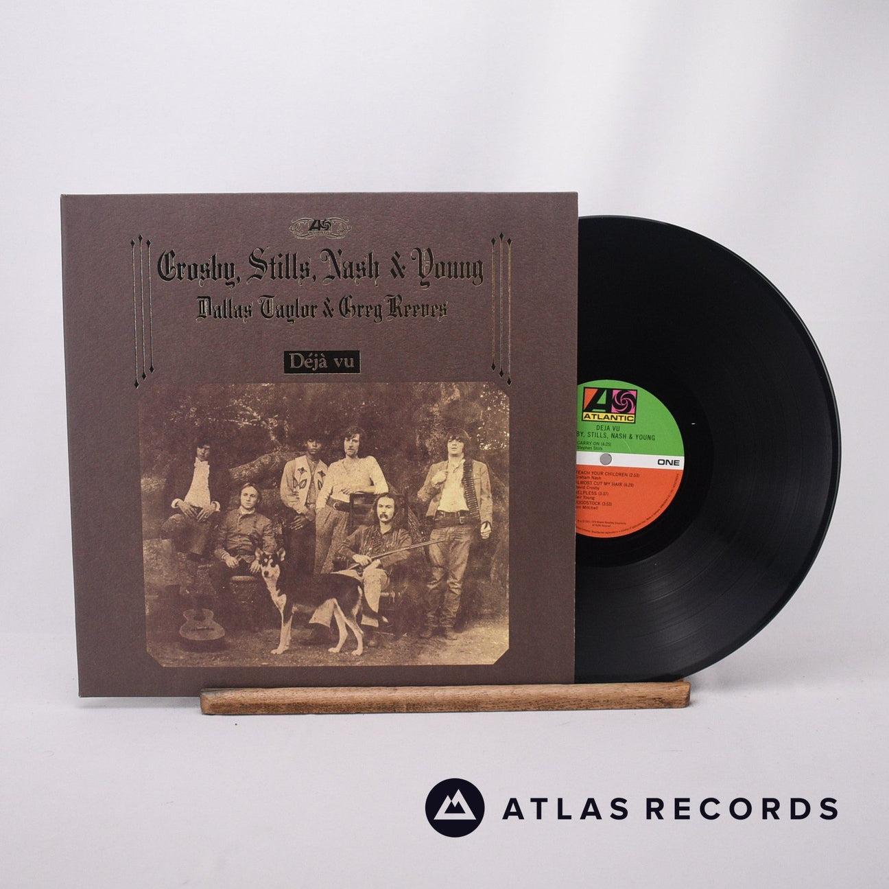 Crosby, Stills, Nash & Young Déjà Vu LP Vinyl Record - Front Cover & Record