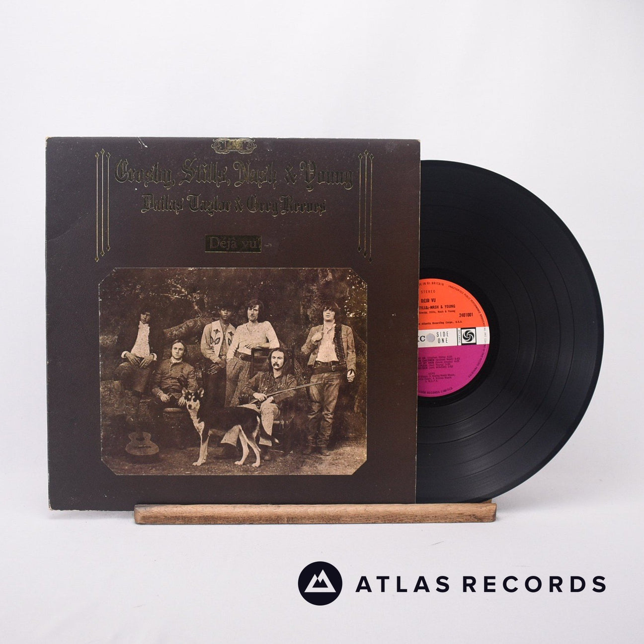 Crosby, Stills, Nash & Young Déjà Vu LP Vinyl Record - Front Cover & Record