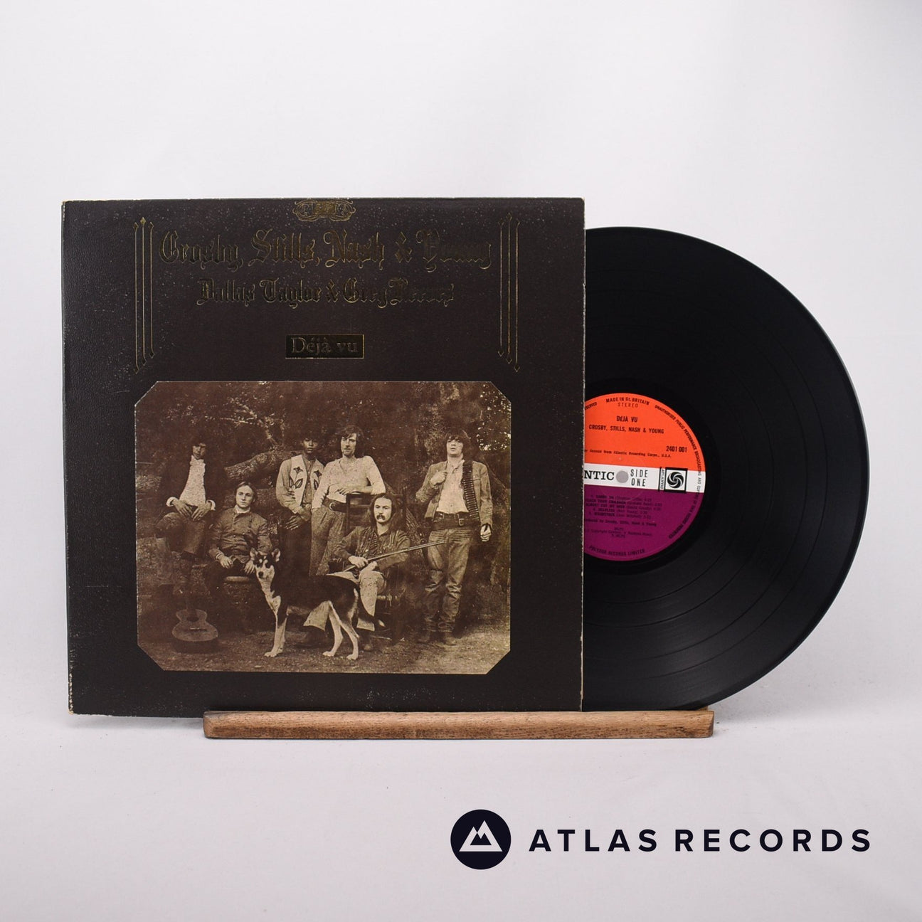 Crosby, Stills, Nash & Young Déjà Vu LP Vinyl Record - Front Cover & Record