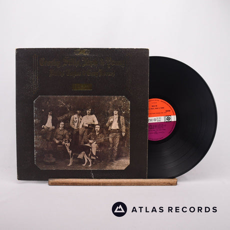 Crosby, Stills, Nash & Young Déjà Vu LP Vinyl Record - Front Cover & Record