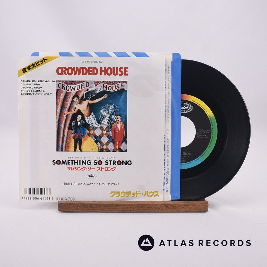 Crowded House Something So Strong 7" Vinyl Record - Front Cover & Record