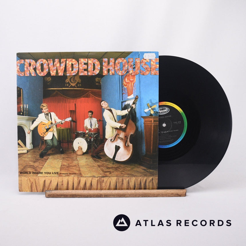 Crowded House World Where You Live 12" Vinyl Record - Front Cover & Record